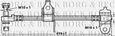 BORG & BECK bbh6997 -  Тормозной шланг